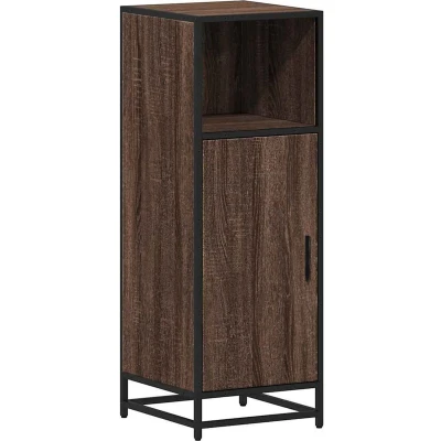 Afbeelding van Badkamerkast 35x37,5x100 cm bewerkt hout bruin eikenkleur