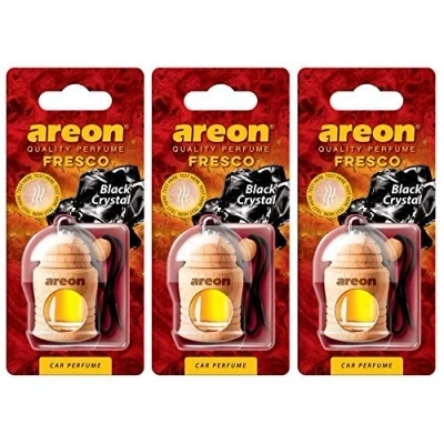 Afbeelding van Areon Fresco Auto Luchtverfrisser Zwart Kristal 4 Milliliter Multi Pack Van 3