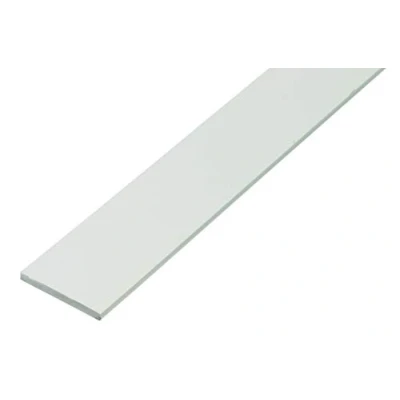 Afbeelding van Alberts 479404 Platte buis kunststof, wit 1000 x 25 2 mm