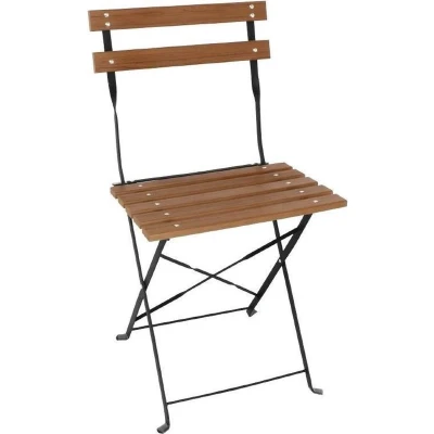 Afbeelding van Bolero opklapbare imitatiehout stoelen (2 stuks)