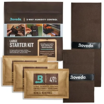 Afbeelding van Boveda Muziek grote Starter Kit (3) 49% RH Standard Ideale twee weg vochtigheidscontrole voor de meeste klimaten gitaren en andere houten instrumenten