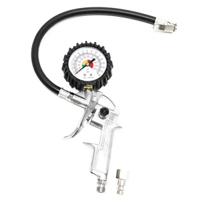 Afbeelding van Bandenpomppistool bandenpomp bandenvulpistool luchtpistool 0 16 bar manometer drukmeter