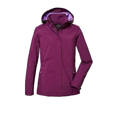 Afbeelding van killtec Dames Functioneel jack/outdoorjack met afritsbare capuchon KOS 42 WMN JCKT, dark aubergine, 34, 41282 000