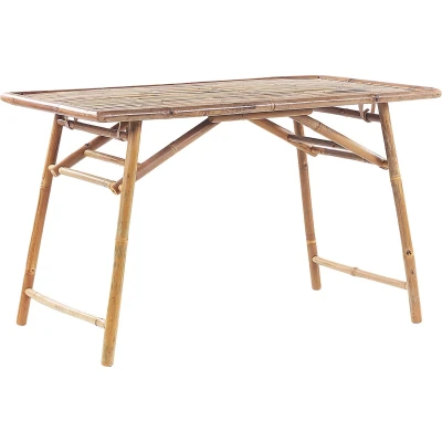 Afbeelding van Beliani Inklapbare tafel MOLISE Lichte houtkleur bamboehout