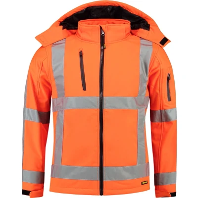 Afbeelding van Tricorp Hi Vis Softshell Jas RWS 403003 Oranje Maat 5XL