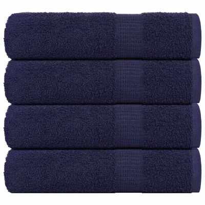Afbeelding van vidaXL Douchehanddoeken 4 st 70x140cm 360 g/m² 100% katoen marineblauw