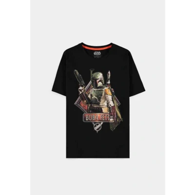 Afbeelding van Disney The Mandalorian Heren Tshirt S Boba Fett Bounty Hunter Zwart