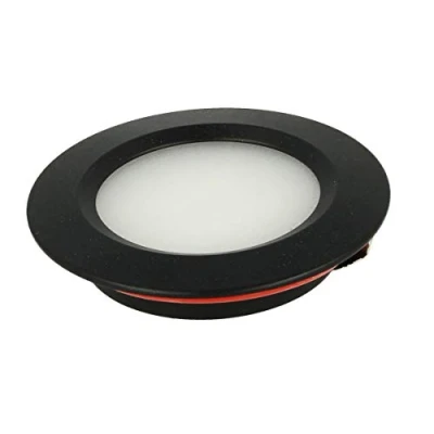 Afbeelding van LEDLUX Mini Ronde Inbouw Led Spotlight 3W AC/DC 12V DC 24V Gat 50mm [Energie efficiëntieklasse A +] (3000K, Zwart)