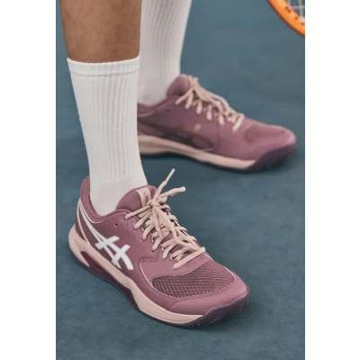 Afbeelding van Asics Geldedicate 8 Padelschoenen, Dames, Maat: 41.5, Purple oxide/white Textiel/ synthetisch