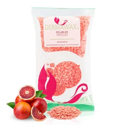 Afbeelding van Dermawax Crystal Orange hypoallergene was zonder colofhonium: waxparels waxstrips voor ontharing, Brazilian waxing het hele lichaam, benen, gezicht en armen, 800 gram