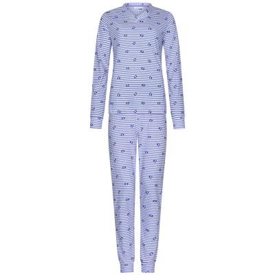 Afbeelding van Rebelle Leopard Lilac Pyjama Bio Katoen Paars/Wit Maat 50