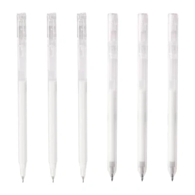 Afbeelding van 6 stuks Art Line pennen, witte gelstiften, gelpennen om te schrijven, puntige tekenstiften, mooie kunststiften