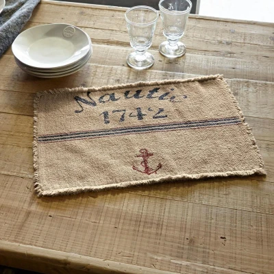 Afbeelding van LOBERON Placemat set van 2 Nautic beige