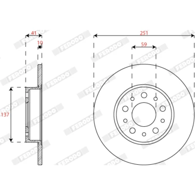 Afbeelding van Ferodo Remschijven DDF2777C