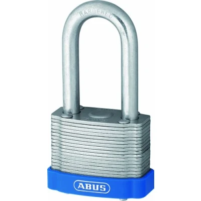Afbeelding van Abus 41/45HB50 hangslot, gelamineerd, staal, 45 mm, extra lange boog, blauw