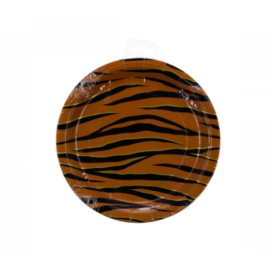 Afbeelding van Tijger Print Borden 23cm 8 stuks