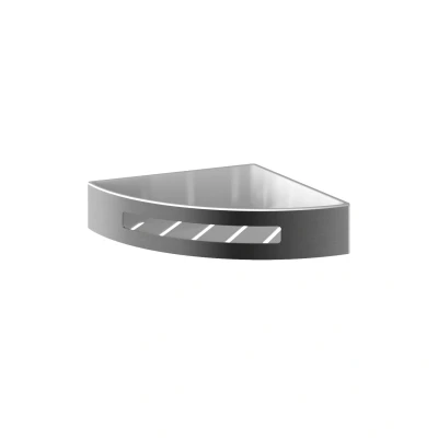Afbeelding van HotBath Archie Design douchehoekkorf met kunststofinzet Geborsteld Gunmetal PVD ARA19BGP