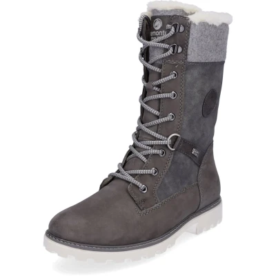 Afbeelding van Remonte dames winter veterboot grijs
