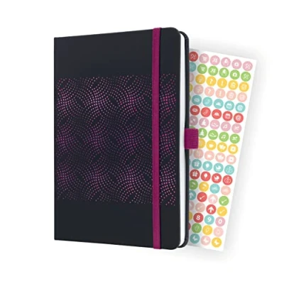 Afbeelding van 2x Weekagenda Impress A5 2024 (NL/FR/EN/DU) sparkling zwart Hardcover
