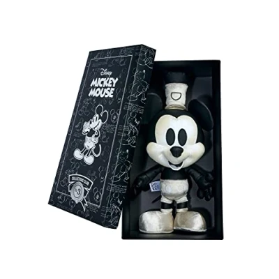 Afbeelding van Simba 6315870276 Disney Stoomboot Mickey Mouse, pluche figuur gelimiteerde speciale editie voor verzamelaars, exclusief bij Amazon, 35 cm grote in cadeauverpakking, verzamelobject