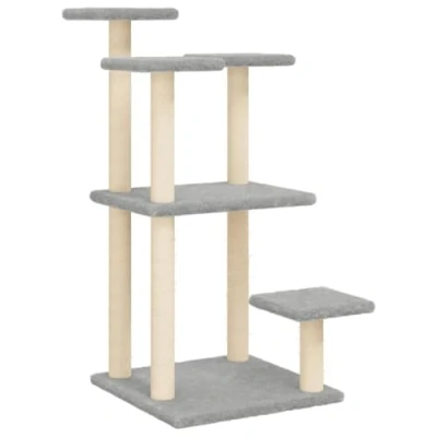 Afbeelding van VidaXL Krabpalen met platforms 98,5 cm lichtgrijs