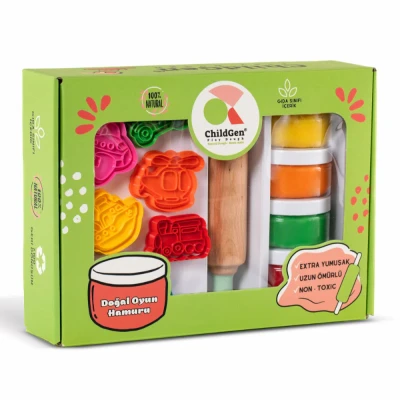 Afbeelding van ChildGen Play Dough Premium set boerderij niet giftige speelklei 100% natuurlijk boetseerklei klei