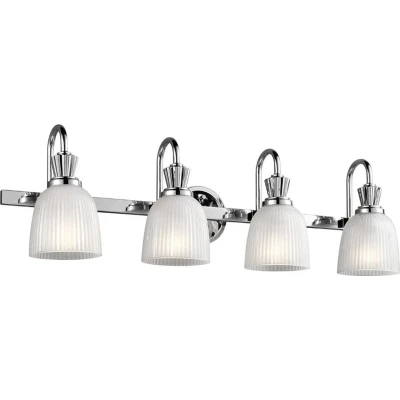 Afbeelding van KICHLER LED wandlamp Cora voor das badkamer, 4 lamps