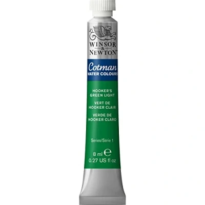 Afbeelding van Winsor &amp; Newton 8840095 Cotman aquarelverf Studio waterverf, levendige hoogwaardige kleuren met zeer goede verwerkingseigenschappen 8 ml tube Hookers Green Light