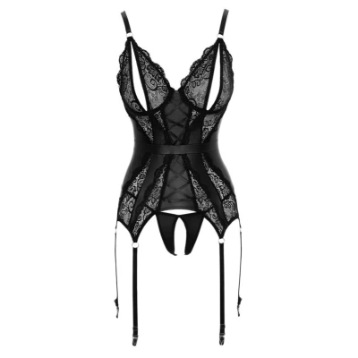 Afbeelding van Jarretel set Met Open Cups Zwart Cottelli Collection