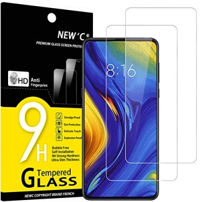 Afbeelding van NEW&#039;C 2 Stuks, Screen Protector voor Xiaomi Mi Mix 3, Gehard Glass Schermbeschermer Film 0.33 mm ultra transparant, resistent