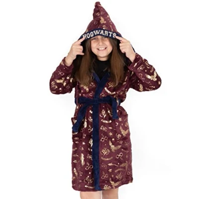 Afbeelding van Harry Potter Dressing jurk kinderen rode of blauwe opties pyjama robe 14 15 jaar