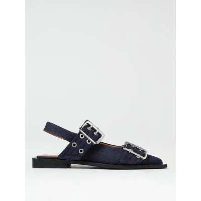 Afbeelding van Double Buckle Denim Sandals Wo Blue Ballet Flats