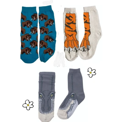 Afbeelding van Nature Planet Set van 3 grappige kindersokken (100% Oeko tex gecertificeerd) maat 29 34