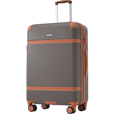 Afbeelding van Merax Harde Koffer 28&quot; Trolleykoffer Reiskoffer 4 Wielen ABS Materiaal TSA Slot Bruin