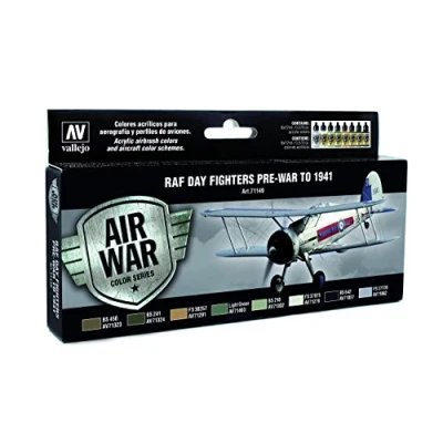 Afbeelding van Vallejo val71149 Model Air Raf Day Fighters Pre War To 1941 Set 8 x 17 ml