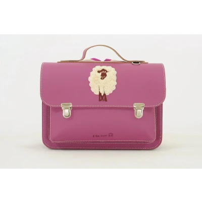 Afbeelding van Own Stuff Lederen Boekentas Kleuterschool 32x23x13cm Sheep Plum