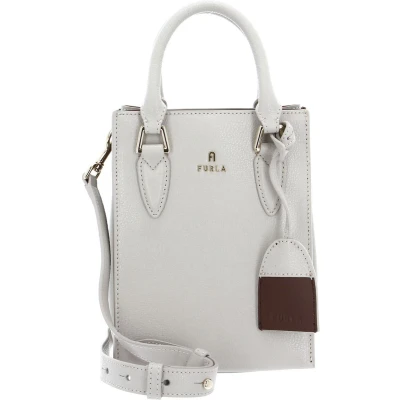 Afbeelding van FURLA Leren Schoudertas Handtas Magnolia Mini Tote Bag Perla e +Marmo c +Praline Lichtgrijs