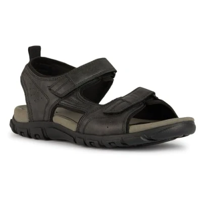 Afbeelding van Geox U Strada Outdoorsandalen, Heren, Maat: 45, Black Kunststof