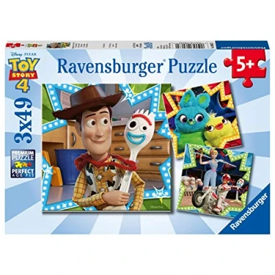 Afbeelding van Ravensburger puzzel Toy Story 4 3x49 stukjes kinderpuzzel