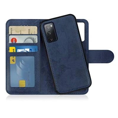 Afbeelding van MyGadget flip case mobiele telefoon cover voor Samsung Galaxy S20 FE magnetische in synthetisch lederen PU kaartvak beschermhoes portemonnee krasbestendig donkerblauw