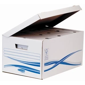 Afbeelding van Bankers Box Basic, Flip Top Maxi Inclusief 6 Transfer Archiefdozen Ft A4 Met Een Rug Van 8 Cm Archiefdoos