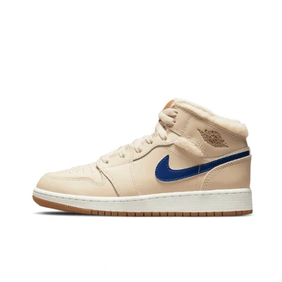 Afbeelding van Air Jordan 1 Mid Fleece Pearl White (GS)