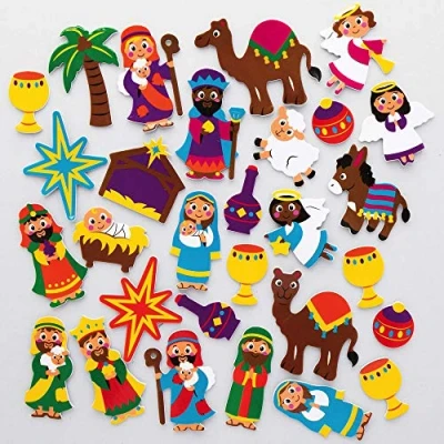 Afbeelding van Baker Ross AX499 Kerst Foam Stickers Pak Van 200, Kinderstickers, Ideaal Voor Kerstknutsels En Kunstprojecten, Kaarten, Feesttassen Decoraties