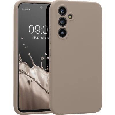 Afbeelding van kwmobile telefoonhoesje geschikt voor Samsung Galaxy A54 5G TPU backcover met siliconen coating Smartphone case in taupe