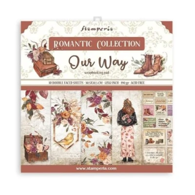 Afbeelding van Stamperia International Scrapbooking Pad Our Way, meerkleurig, 30,5 x cm, SBBL115