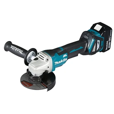 Afbeelding van Makita DGA515RTJ Haakse accuslijper 125 mm Incl. 2 accus, lader 18 V 5 Ah