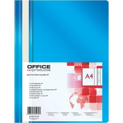 Afbeelding van Office Products Snelhechtmap PP A4 Blauw per 25
