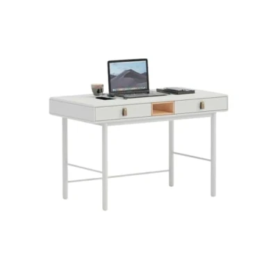 Afbeelding van Bureau Home ESPRIT Wit Natuurlijk Polyurethaan Hout MDF 120 x 60 75 cm