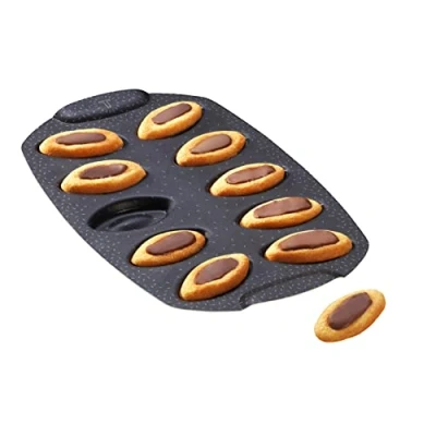Afbeelding van Tefal PerfectBake J5734202 Bakvorm met 10 schalen, anti aanbaklaag, gerecycled en recyclebaar aluminium, voor bakwaren in goudkleuren, geproduceerd Frankrijk,