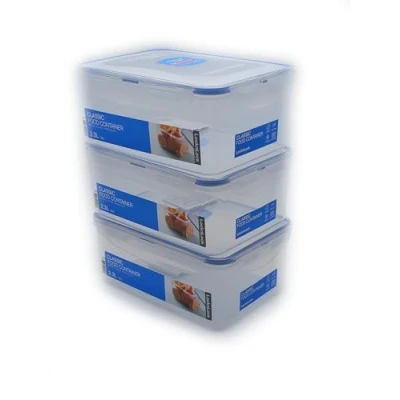 Afbeelding van Lock&amp;Lock vershouddoos, multifunctionele box, meeldoos, inhoud: 2,3 liter, vaatwasmachinebestendig set van 3